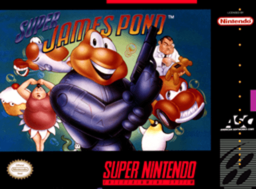 Super James Pond box art for Super Nintendo